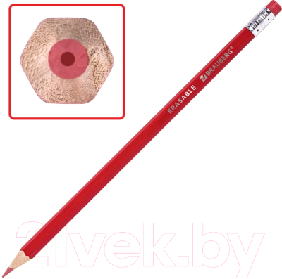 Набор цветных карандашей Brauberg Стираемые / 181932