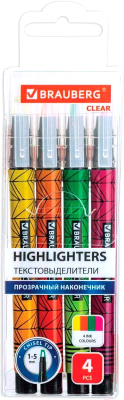Набор маркеров Brauberg С прозрачным наконечником / 152426 - фото