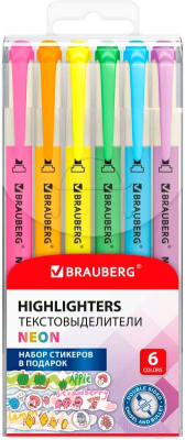 Набор маркеров Brauberg Neon двусторонний / 152517 - фото