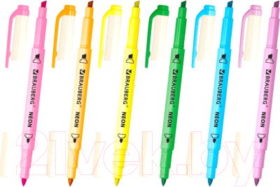 Набор маркеров Brauberg Neon двусторонний / 152517