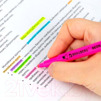 Набор маркеров Brauberg Neon двусторонний / 152517