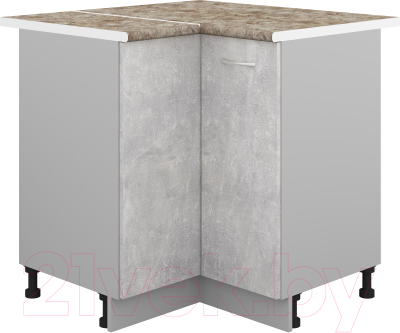 Шкаф-стол кухонный Кортекс-мебель Корнелия Лира НШУ угловой - фото