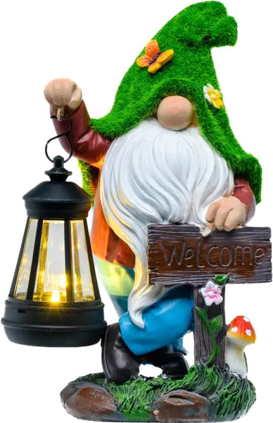 Садовая фигура-светильник Белбогемия Гном Welcome 30540596 / 107728 - фото