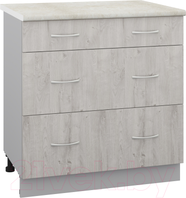 Шкаф-стол кухонный Кортекс-мебель Корнелия Лира НШ80р3ш - фото