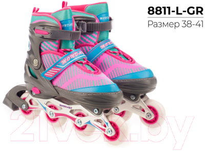 Роликовые коньки FAVORIT 8811-L-GR 