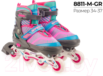 Роликовые коньки FAVORIT 8811-M-GR 