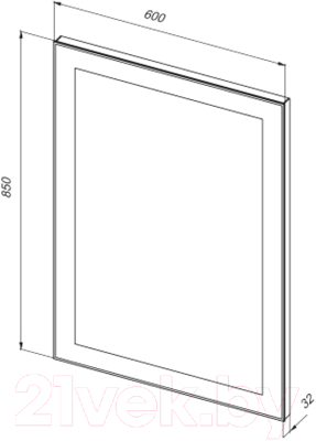 Зеркало Dreja Kvadro / 77.9011W