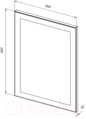 Зеркало Dreja Kvadro / 77.9012W