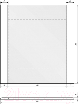 Зеркало Dreja Uni 75 / 99.9005