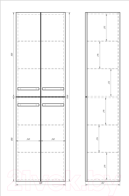 Шкаф-пенал для ванной Dreja Almi 50 / 99.0209