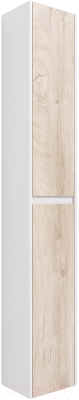 Шкаф-пенал для ванной Dreja Slim 30 / 99.0504 (белый глянцевый/дуб кантри)