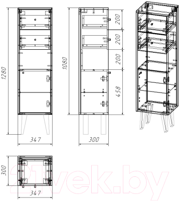 Шкаф для ванной Dreja Luno 35 / 99.2005