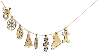 Набор елочных игрушек Leader Toys Новогодние деревянные игрушки Снежинки / МТ02121 - фото