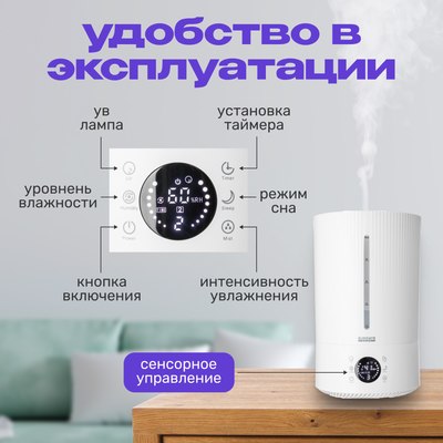 Ультразвуковой увлажнитель воздуха Sundays Home BZT-115S