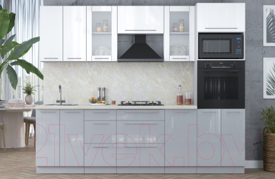 Кухонный гарнитур Интерлиния Мила Пластик 2.6 ВТ