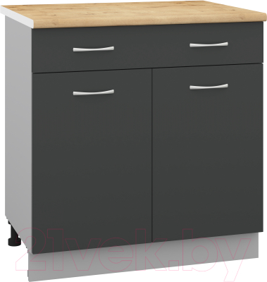 Шкаф-стол кухонный Кортекс-мебель Корнелия Лира НШ80р1ш - фото