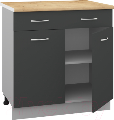 Шкаф-стол кухонный Кортекс-мебель Корнелия Лира НШ80р1ш