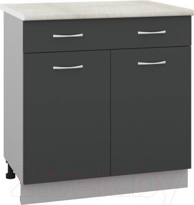 Шкаф-стол кухонный Кортекс-мебель Корнелия Лира НШ80р1ш - фото