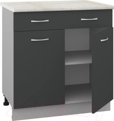 Шкаф-стол кухонный Кортекс-мебель Корнелия Лира НШ80р1ш