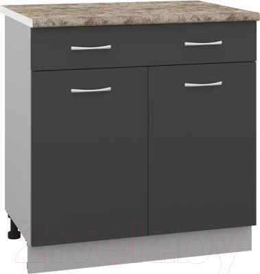 Шкаф-стол кухонный Кортекс-мебель Корнелия Лира НШ80р1ш - фото