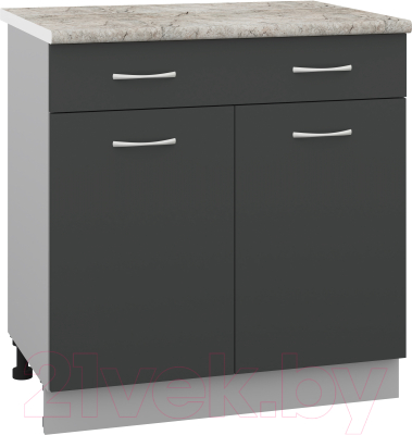 Шкаф-стол кухонный Кортекс-мебель Корнелия Лира НШ80р1ш - фото