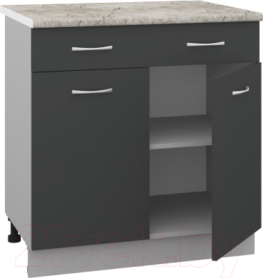 Шкаф-стол кухонный Кортекс-мебель Корнелия Лира НШ80р1ш