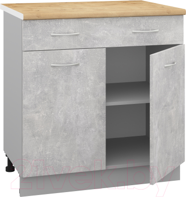 Шкаф-стол кухонный Кортекс-мебель Корнелия Лира НШ80р1ш