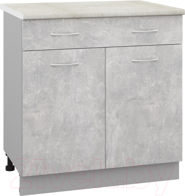 Шкаф-стол кухонный Кортекс-мебель Корнелия Лира НШ80р1ш - фото