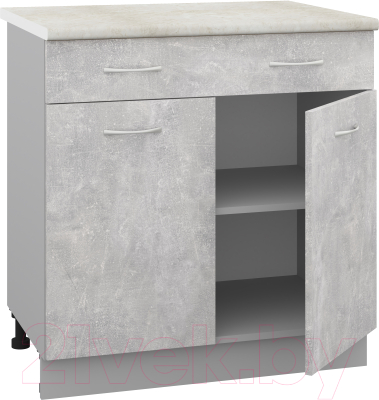Шкаф-стол кухонный Кортекс-мебель Корнелия Лира НШ80р1ш