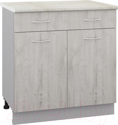 Шкаф-стол кухонный Кортекс-мебель Корнелия Лира НШ80р1ш - фото