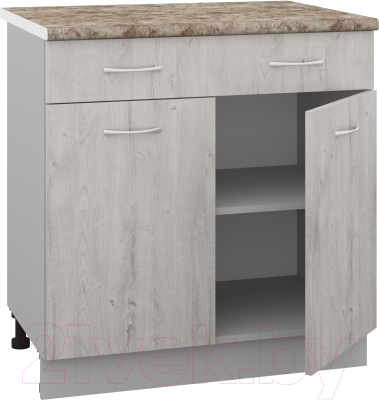 Шкаф-стол кухонный Кортекс-мебель Корнелия Лира НШ80р1ш