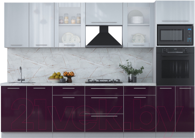 Кухонный гарнитур Интерлиния Мила Пластик 3.0 - фото