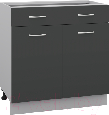 Шкаф-стол кухонный Кортекс-мебель Корнелия Лира НШ80р1ш без столешницы - фото