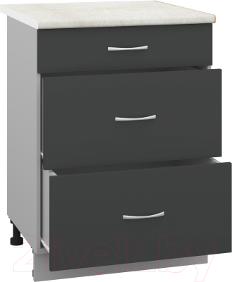 Шкаф-стол кухонный Кортекс-мебель Корнелия Лира НШ60р3ш