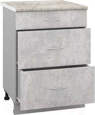 Шкаф-стол кухонный Кортекс-мебель Корнелия Лира НШ60р3ш