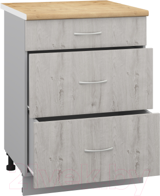 Шкаф-стол кухонный Кортекс-мебель Корнелия Лира НШ60р3ш