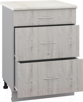 Шкаф-стол кухонный Кортекс-мебель Корнелия Лира НШ60р3ш