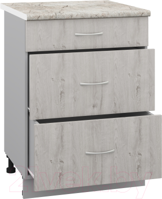 Шкаф-стол кухонный Кортекс-мебель Корнелия Лира НШ60р3ш