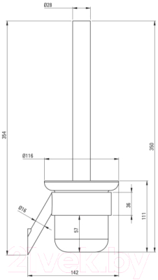 Ершик для унитаза Deante Round Gold BR ADI R711