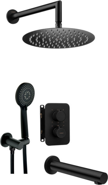 Душевая система со смесителем Deante Thermo Nero-5T - фото
