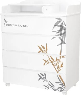 Комод пеленальный INDIGO Green Line с узким пеленальным столиком