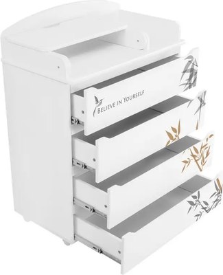 Комод пеленальный INDIGO Green Line с узким пеленальным столиком