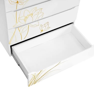 Комод пеленальный INDIGO Green Line с узким пеленальным столиком (цветы)