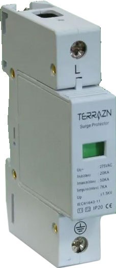 Ограничитель перенапряжения Terrazn CET-T1Т2-AC 1P AC275V 7KA(10/350us) 20-50КА(8/20 us) Up<1.5KV - фото