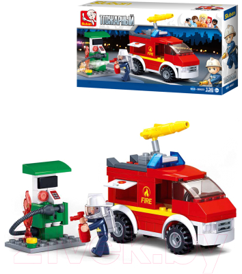 Конструктор Sluban Пожарные. Пожар на заправке / M38-B0623 