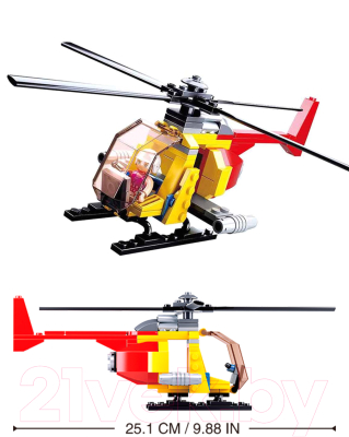 Конструктор Sluban Авиация. Вертолет Москит / M38-B0667A 