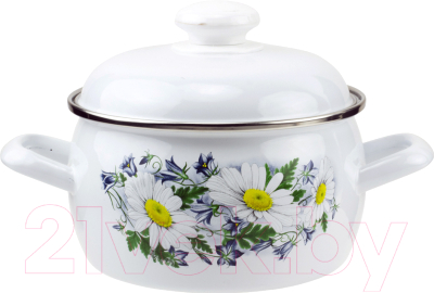 Кастрюля Лысьвенские эмали Ромашковое поле С-4213 АП2/4 - фото