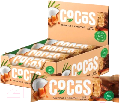 Набор протеиновых батончиков FitnesShock Карамельный кокос - фото