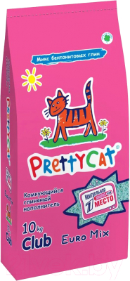 Наполнитель для туалета Prettycat Euro Mix комкующийся бентонитовый / 620260 - фото