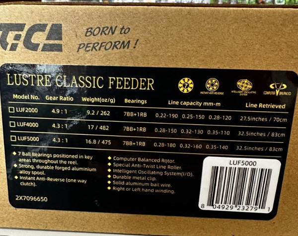 Катушка безынерционная Tica Lustre Classic Feeder LUF5000 7+1bb / 143953